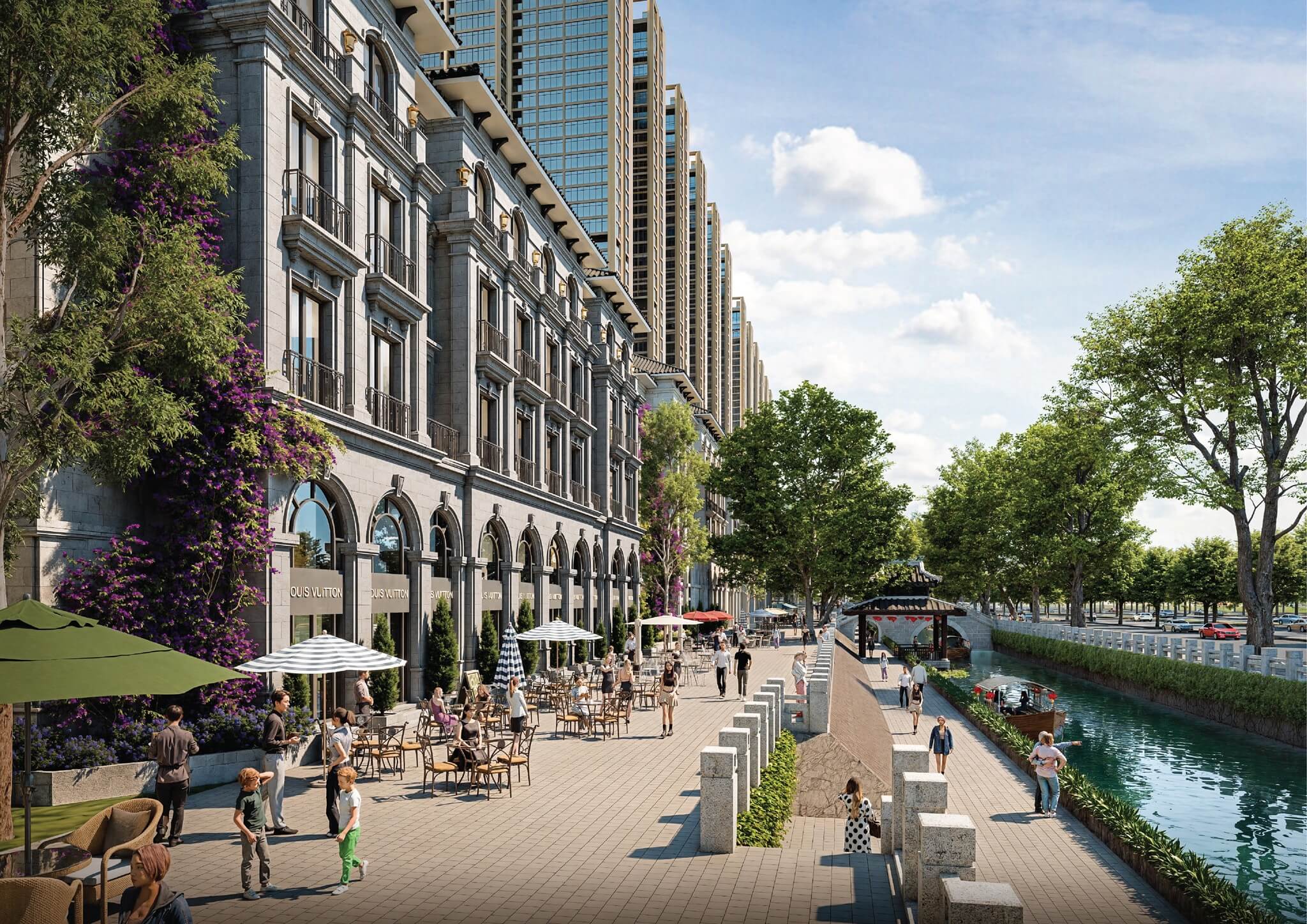 phố đi bộ ven sông dự án sunshine legend city