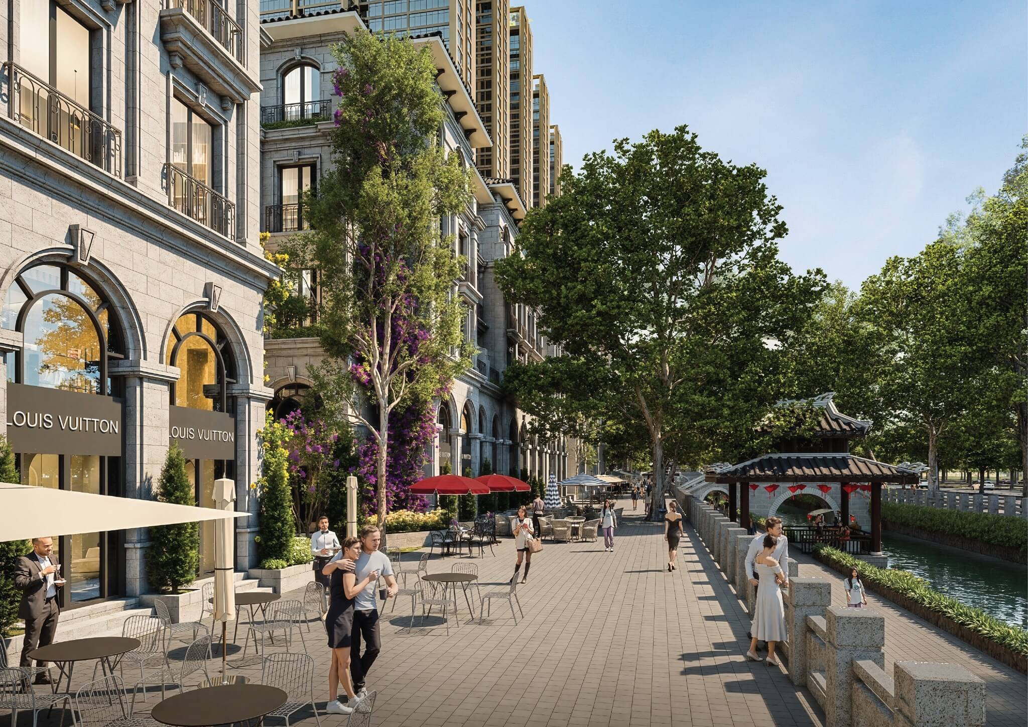 phố đi bộ ven sông dự án sunshine legend city