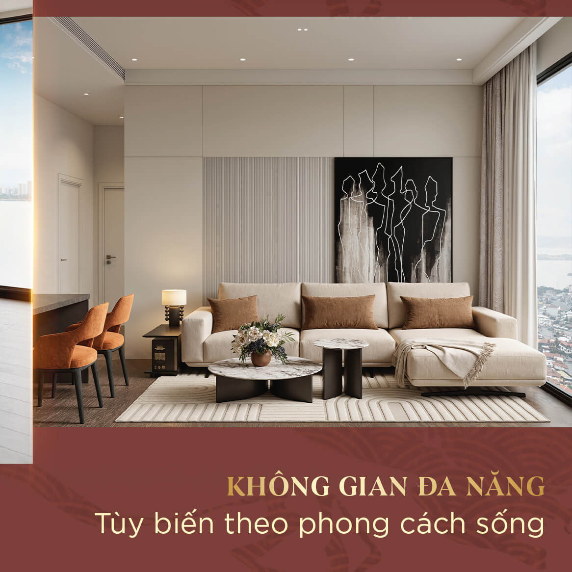 Căn hộ Flex Duo 2 phòng ngủ tại Sunshine Legend City
